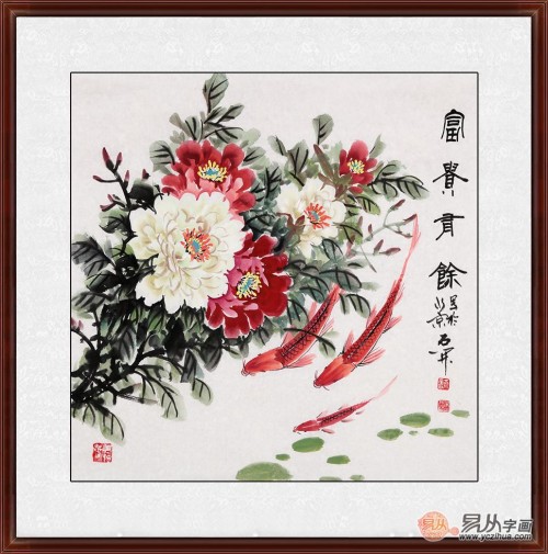 國畫牡丹圖適合掛在哪些場合，易從帶你一探究竟
