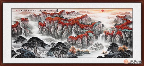 畫家宋唐《萬山紅遍》賞析：生意旺、事業(yè)順、招財聚寶