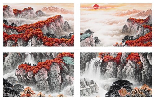畫家宋唐《萬山紅遍》賞析：生意旺、事業(yè)順、招財聚寶