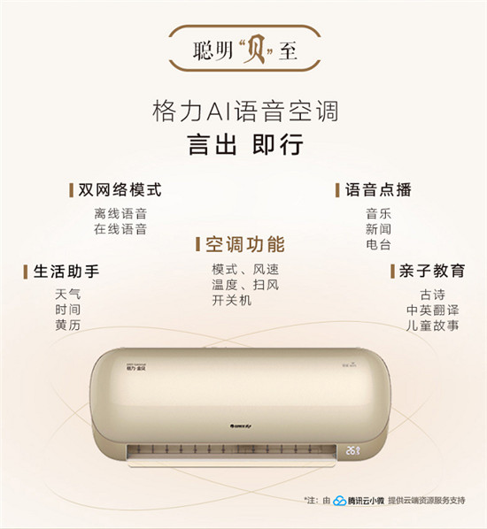 騰訊云小微攜手格力推出AI語音空調(diào)，高端、智能或成為市場增長新動力