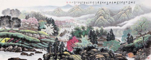 客廳里掛什么字畫(huà)好，名家手繪山水畫(huà)讓家里沒(méi)出新高度