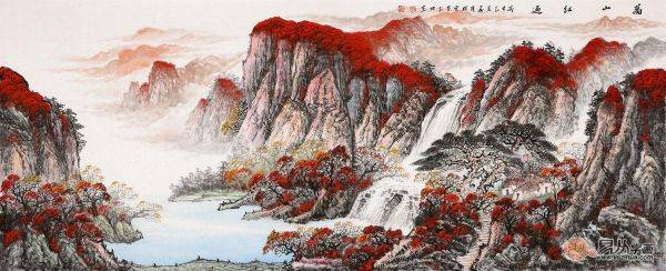 客廳里掛什么字畫(huà)好，名家手繪山水畫(huà)讓家里沒(méi)出新高度