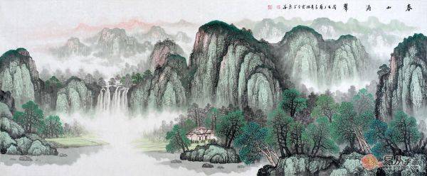 客廳里掛什么字畫(huà)好，名家手繪山水畫(huà)讓家里沒(méi)出新高度