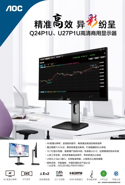 以企業(yè)需求為導向,AOC P1系列商用顯示器實現精準營銷!
