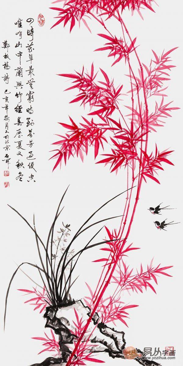 梅蘭竹菊的君子品質，名家石開梅蘭竹菊四君子國畫作品欣賞