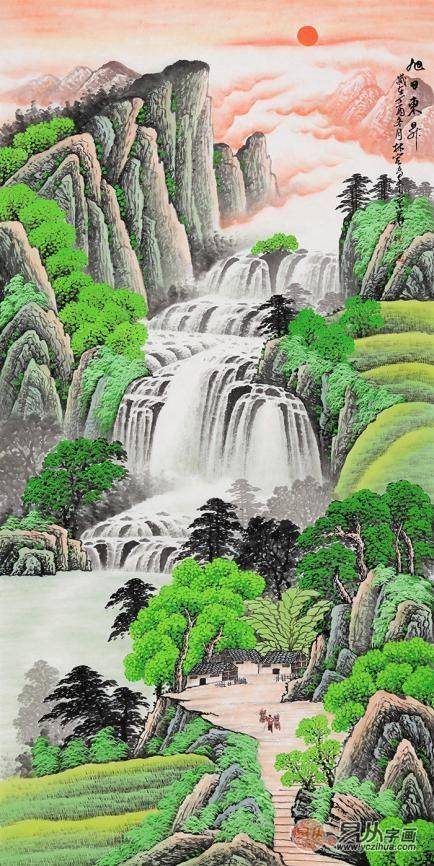玄關(guān)掛什么裝飾畫好，名家手繪山水畫風(fēng)水好品為佳