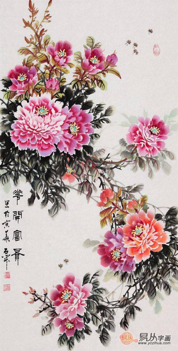 適合玄關(guān)的裝飾畫，這5款吉祥花鳥畫，顏值風(fēng)水兩相宜