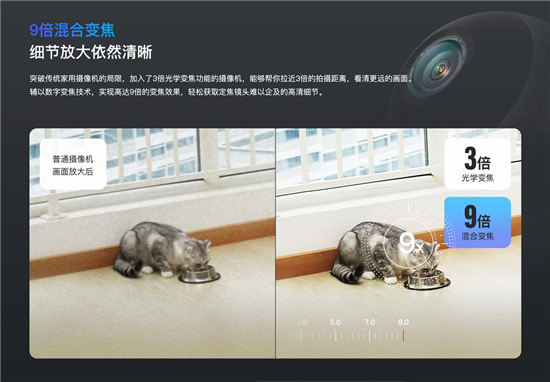 9 倍混合變焦、360°全景視野，守護(hù)愛(ài)寵它最行！