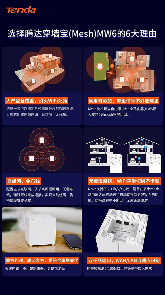 騰達Mesh路由器和傳統(tǒng)路由器相比的優(yōu)勢有哪些？