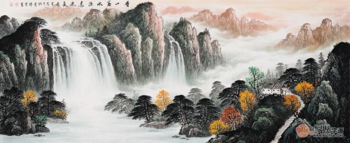 客廳沙發(fā)背景墻掛什么畫好？名家山水畫有品位更有韻味