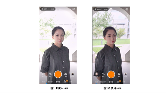 快手+前置HDR，逆光自拍更自然