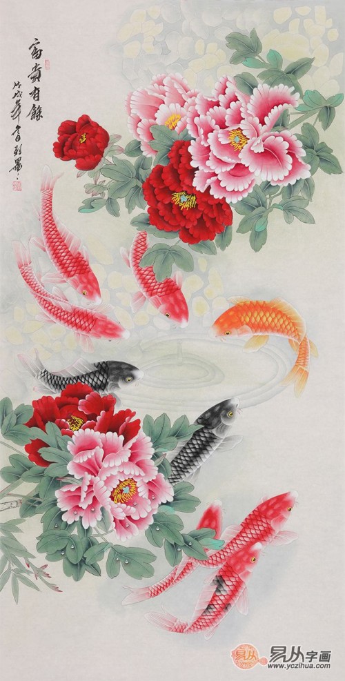 開門玄關(guān)處掛什么畫最吉祥，這三款吉祥花鳥畫拔得頭手