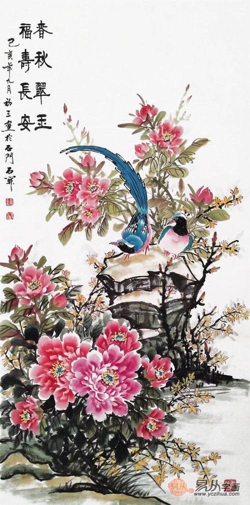 開門玄關(guān)處掛什么畫最吉祥，這三款吉祥花鳥畫拔得頭手