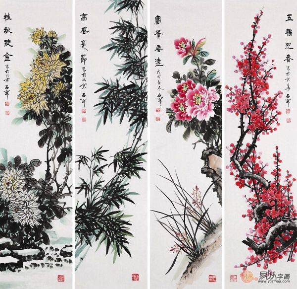 客廳沙發(fā)墻裝飾畫掛什么好，畫美寓意更美的花鳥畫分享