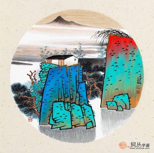 有時(shí)，一人獨(dú)坐也非寂寞，靜坐品賞吳大愷寫意山水