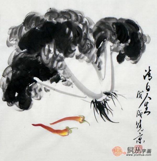 什么畫掛在玄關(guān)寓意好？掛鄭曉京白菜國畫 擁有好風(fēng)水的家