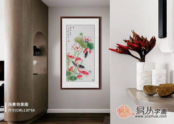 進(jìn)門玄關(guān)裝飾畫掛什么好，易從網(wǎng)力薦的這些豎幅花鳥畫最合適
