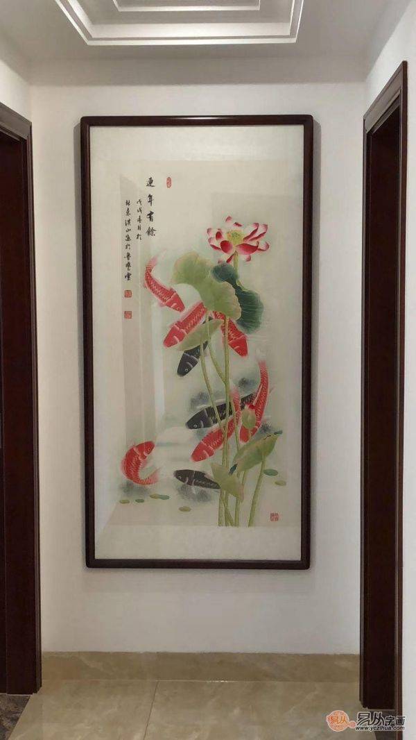 進(jìn)門玄關(guān)裝飾畫掛什么好，易從網(wǎng)力薦的這些豎幅花鳥畫最合適