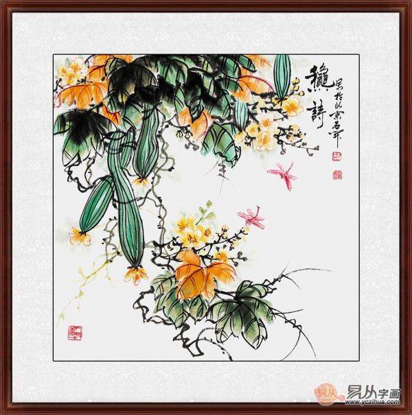 家里餐廳裝飾掛什么畫好，四款雅致清新小品花鳥畫推薦