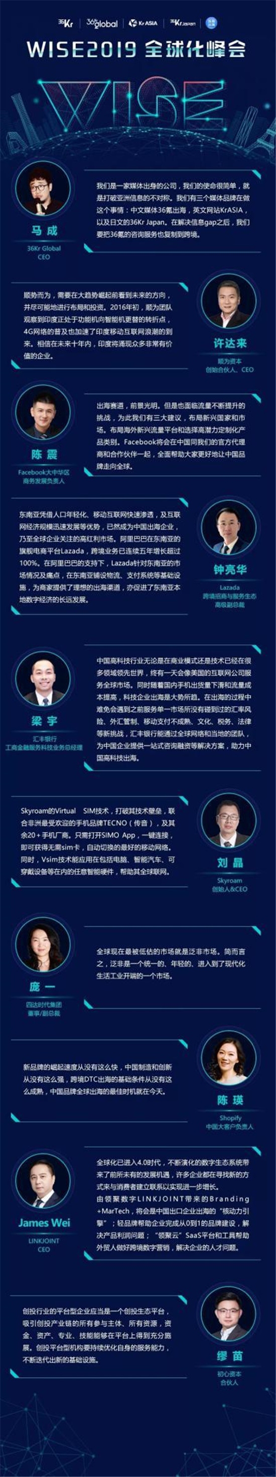 全球化浪潮下，中國企業(yè)出海的機(jī)遇與挑戰(zhàn)丨WISE2019全球化峰會