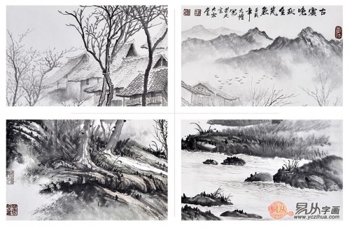 吳大愷寫意山水畫品賞，這是對藝術的一種升華