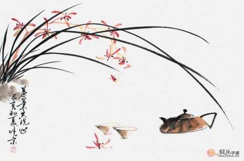 茶樓適合什么掛畫？古典古韻花鳥畫，賞畫品茶環(huán)境佳