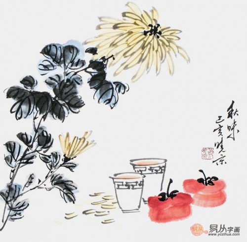 茶樓適合什么掛畫？古典古韻花鳥畫，賞畫品茶環(huán)境佳