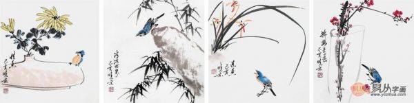 中式書房掛什么畫好？這三幅花鳥畫，讓書房更典雅