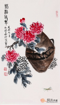 國(guó)畫欣賞：樸喆手繪佳作欣賞之菊酒延年圖