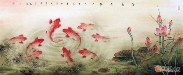 收藏誰的魚畫好？中美協(xié)藍(lán)健康，這位廣西畫家把魚畫活了