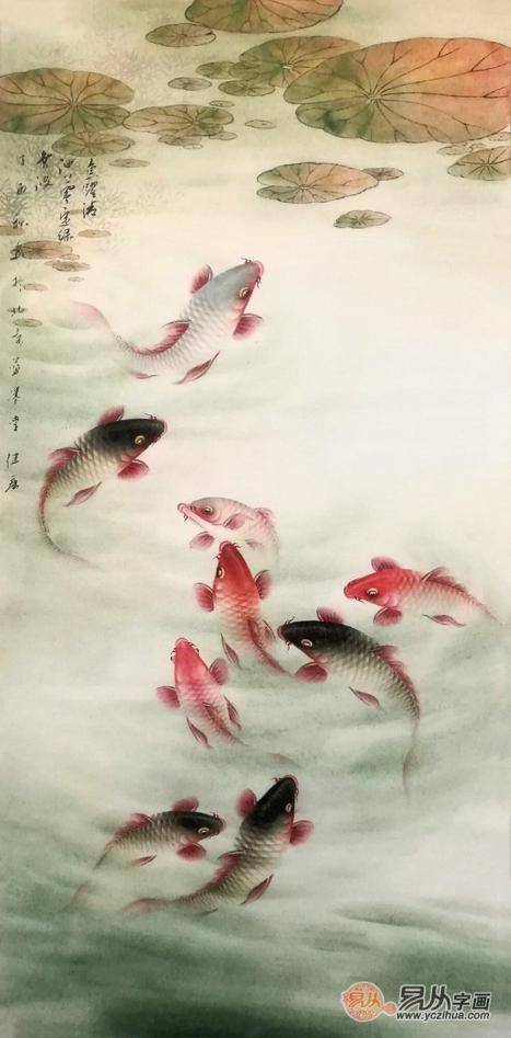 收藏誰的魚畫好？中美協(xié)藍(lán)健康，這位廣西畫家把魚畫活了