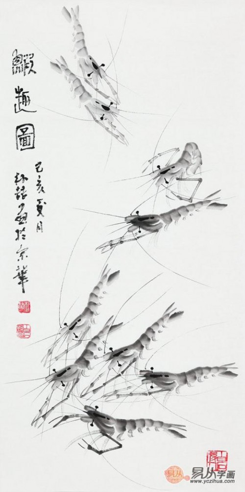 收藏中國(guó)蝦畫：樸喆寫意國(guó)畫蝦 收藏字畫首選