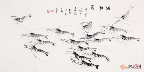 收藏中國(guó)蝦畫：樸喆寫意國(guó)畫蝦 收藏字畫首選