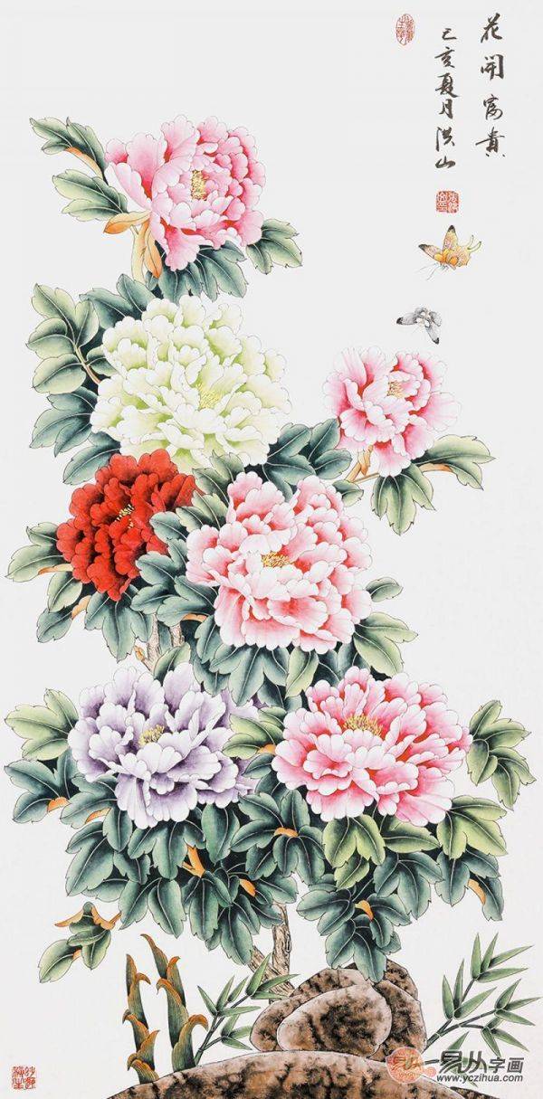 進門玄關(guān)掛什么畫比較合適，可以掛在玄關(guān)的花鳥國畫作品有這些