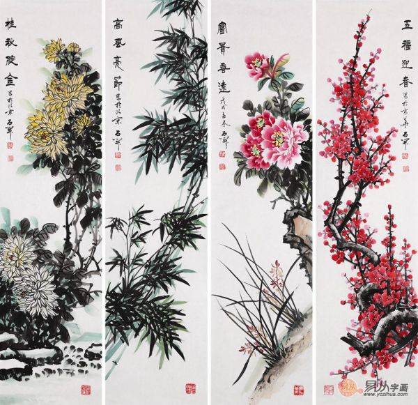適合掛客廳的書畫作品大全，2020暢銷花鳥畫推薦