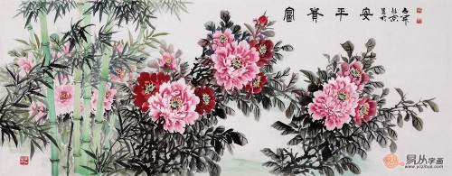 客廳白墻掛什么裝飾畫好，這幾幅花鳥國畫作品最合適了