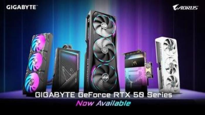 技嘉RTX 50 系列顯卡上市，散熱與性能全面升級
