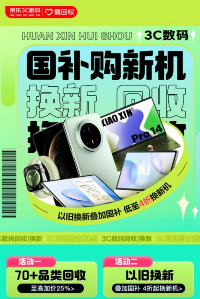 以舊換新帶動(dòng)綠色消費(fèi) 世界地球日來京東購3C數(shù)碼享國補(bǔ)等多重補(bǔ)貼4折換新
