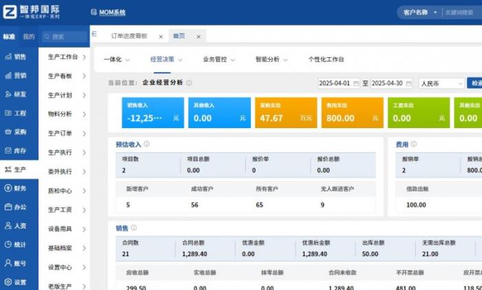 智邦國(guó)際一體化ERP：助力企業(yè)一體化數(shù)智進(jìn)化，全維度構(gòu)建新生態(tài)